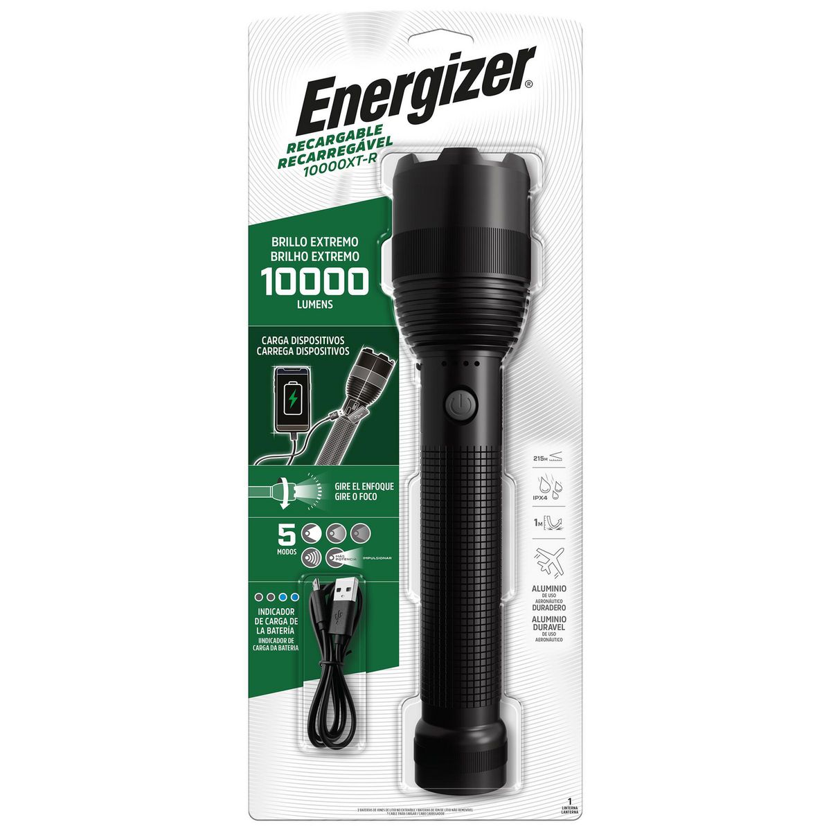 ENERGIZER - Linterna profesional recargable 10000 lúmenes