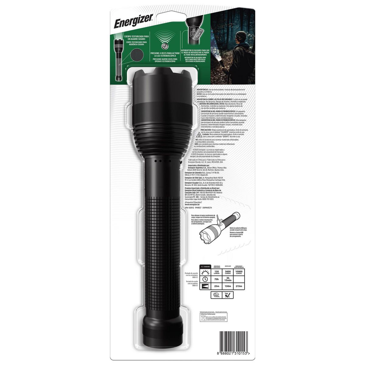 ENERGIZER - Linterna profesional recargable 10000 lúmenes