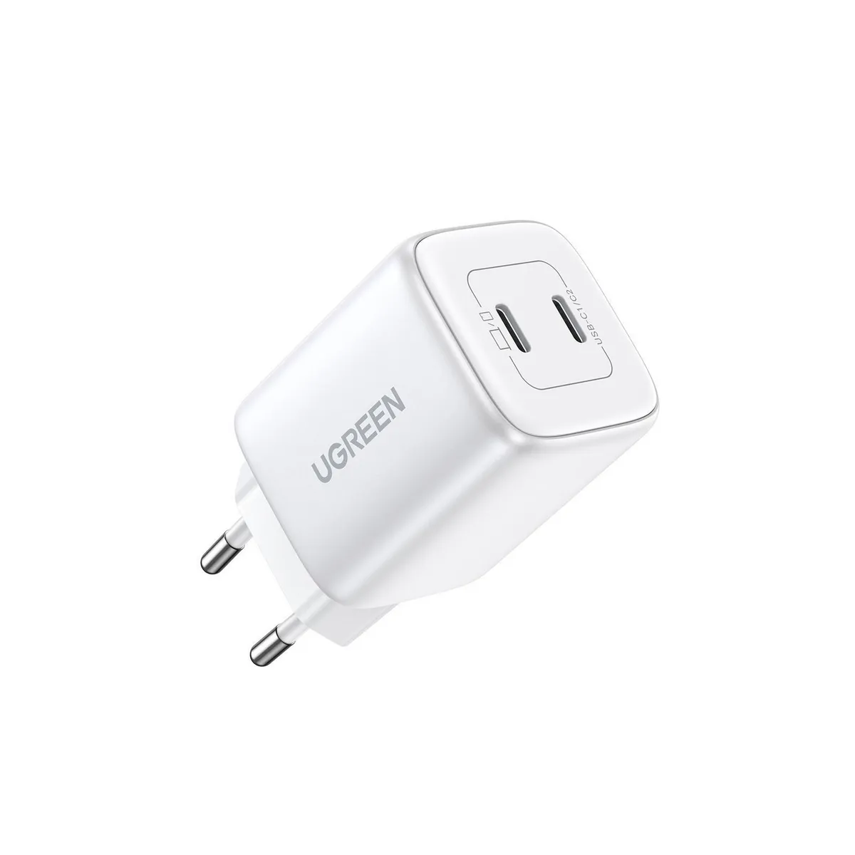 UGREEN - Cargador 45W Nexode GaN Tech PD 2 USB-C Blanco CD294