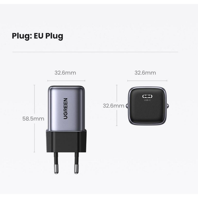 Cargador Mini Usb C 30W Nexode Gan Tech Pd
