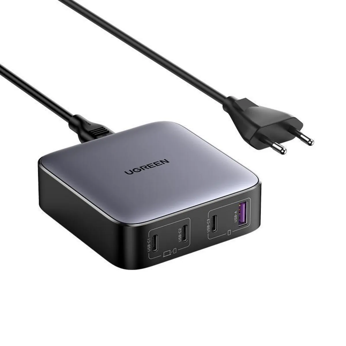 UGREEN - Cargador para Escritorio 100W con 1 Puerto USB-A + 3 Puertos USB-C CD328