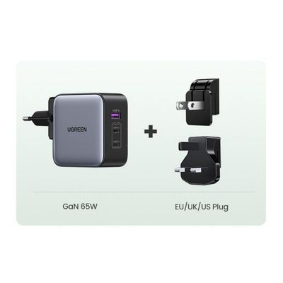 Imagen 2 del producto Cargador De Viaje Gan 65W Nexode 2 Puertos Usb C + 1 Puerto A
