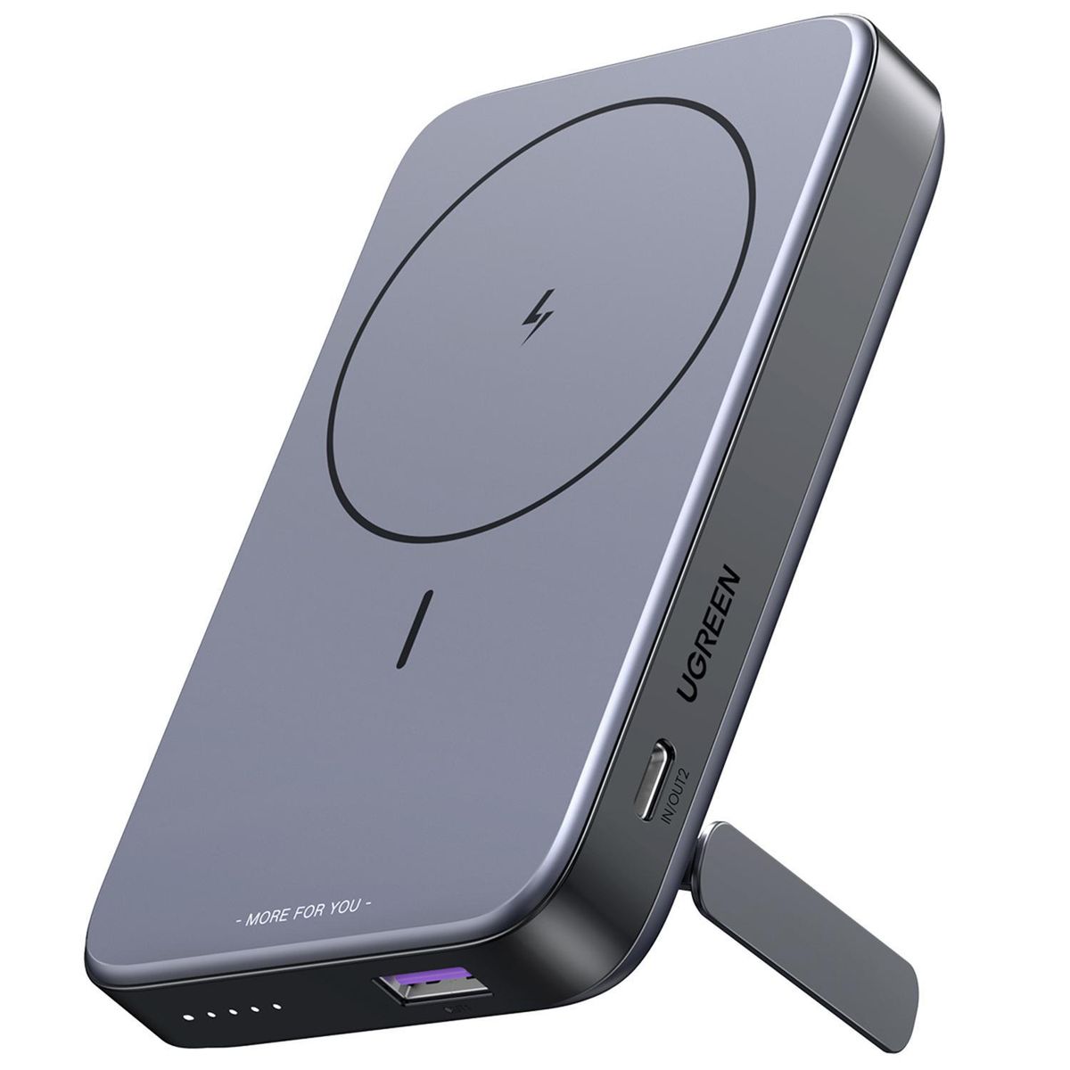 UGREEN - Batería Portátil Magnética 10.000mAh Mini con Carga Inalámbrica 20W Gris PB206