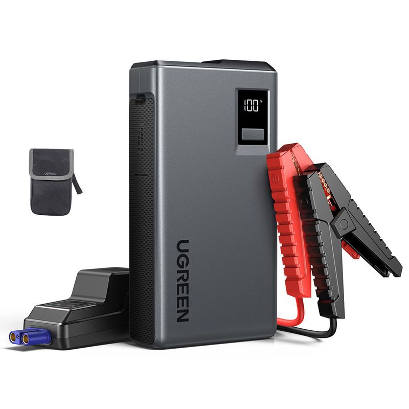 UGREEN - Arrancador de Autos Recargable con Pantalla / 1USB-C + 1USB-A Capacidad 12.000mAh ES702
