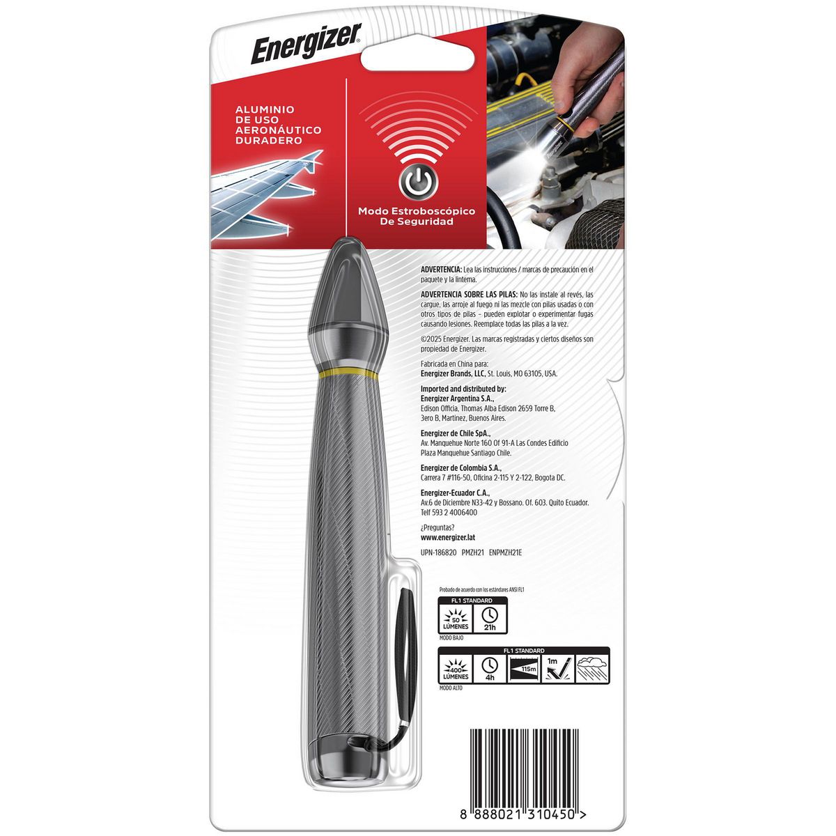 ENERGIZER - Linterna a pilas de mano Vision HD 400 lúmenes