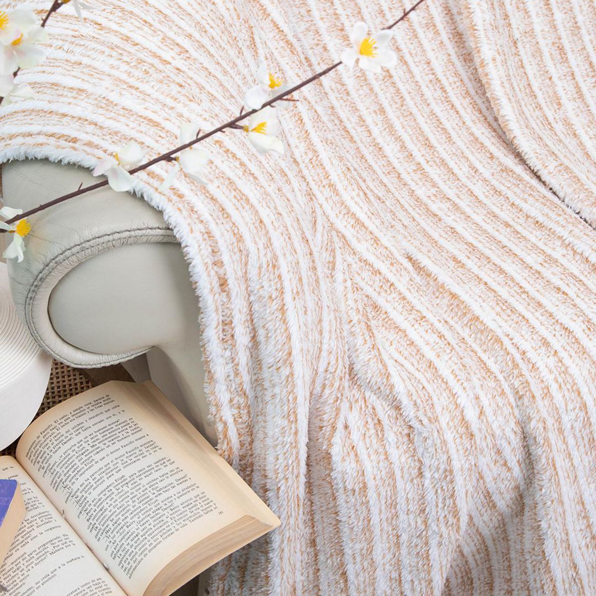 DORAL - Manta Deluxe Chiporro Two Tones Especial Beige