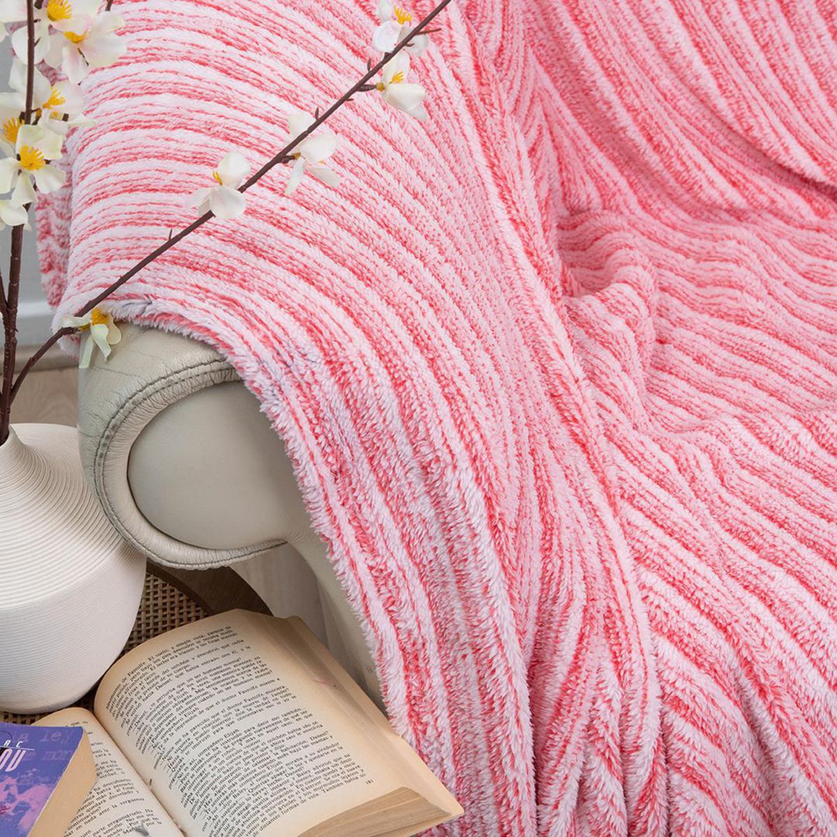 DORAL - Manta Deluxe Chiporro Two Tones Especial Rosa