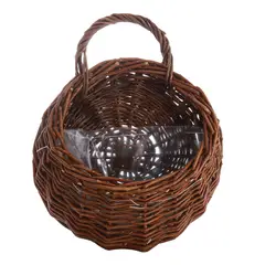 SOHOGAR - Canasto Colgante de Mimbre 20x26 cm