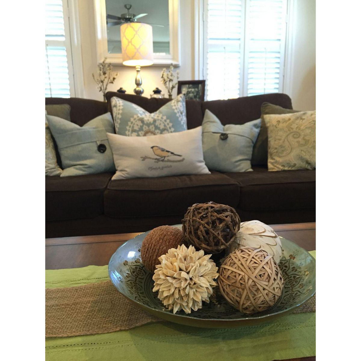 SOHOGAR - Esfera De Mimbre Café 22x21 cm