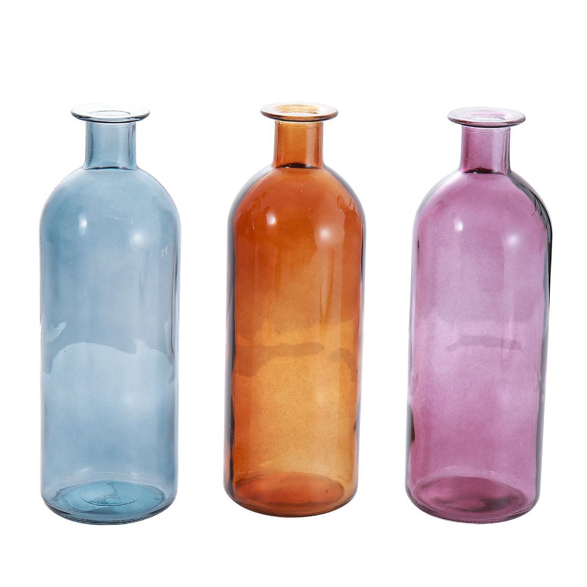 SOHOGAR - Botella Decorativa de Vidrio Colores Surtidos 43x24 cm