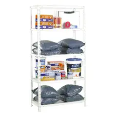 FIXSER - Estante Bricolor Metal 5 Nivel(es) 90x180x30 cm Blanco
