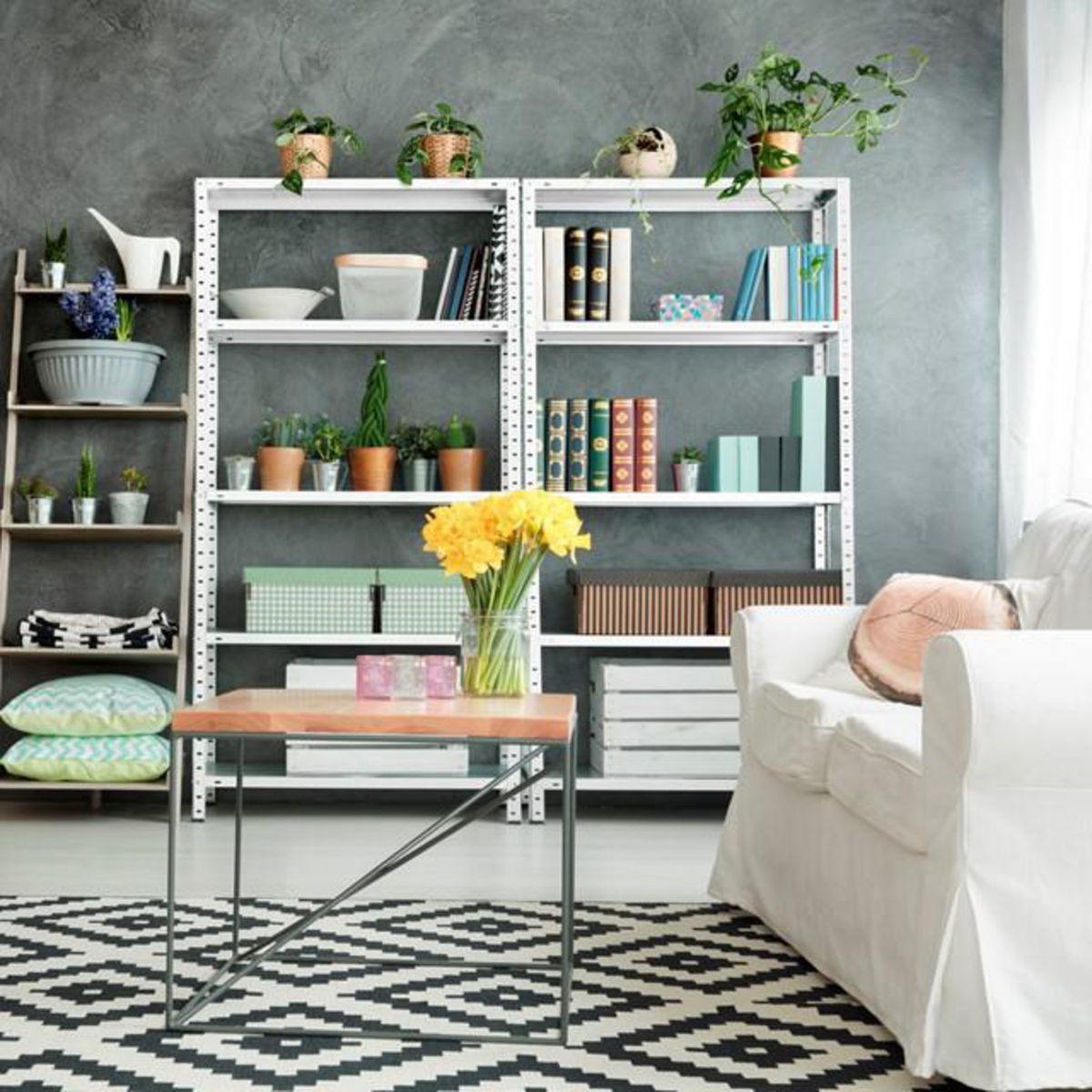 FIXSER - Estante Bricolor Metal 5 Nivel(es) 90x180x30 cm Blanco