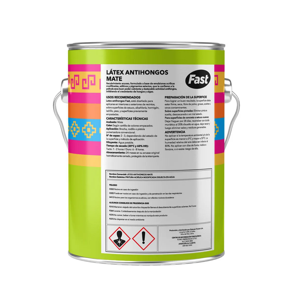 TRICOLOR - Látex Antihongos Galón 1 galón(es) Mate Blanco 