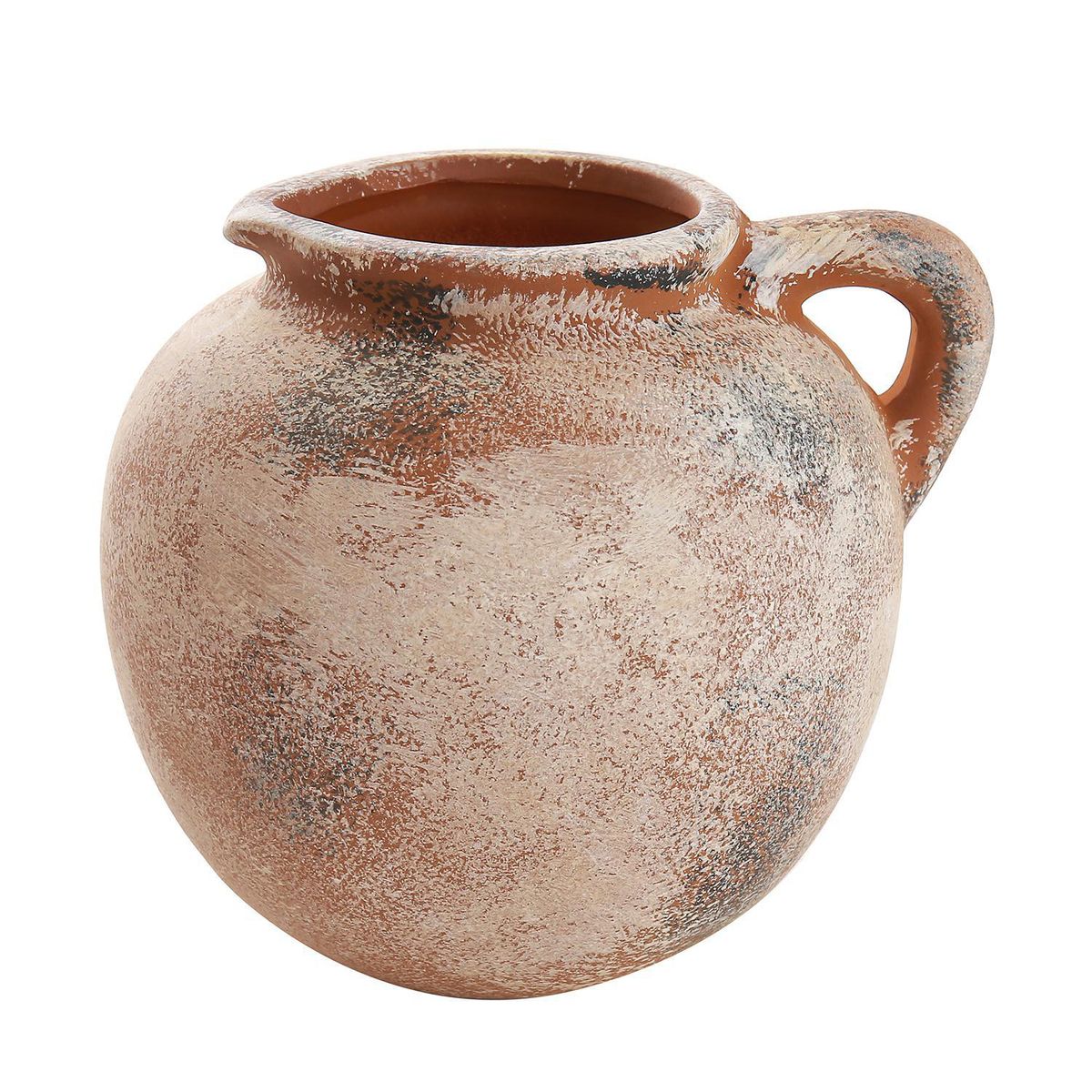 SOHOGAR - Jarra De Cerámica Rústica Beige 14 cm