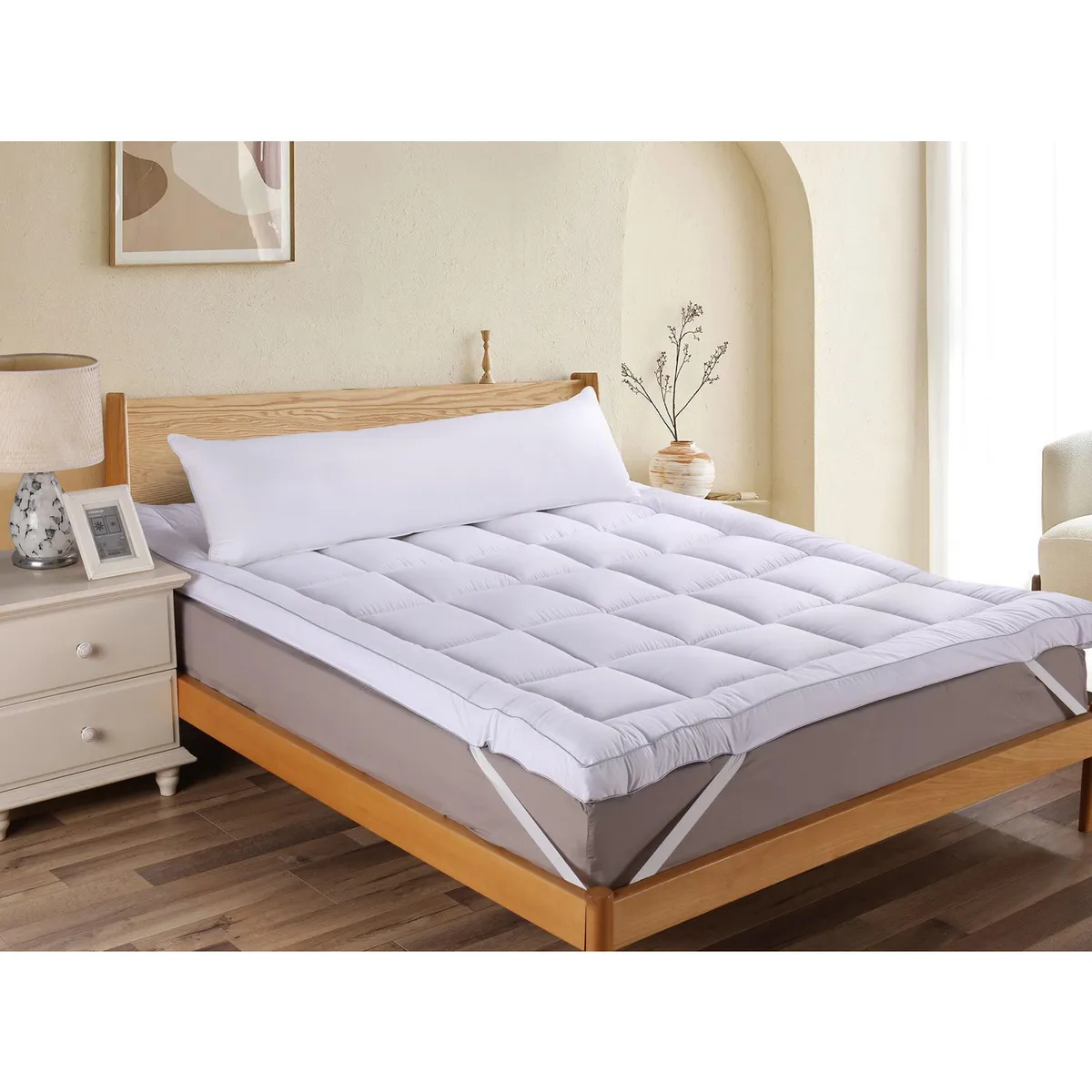 ILLUSIONS - Cubrecolchón King Blanco