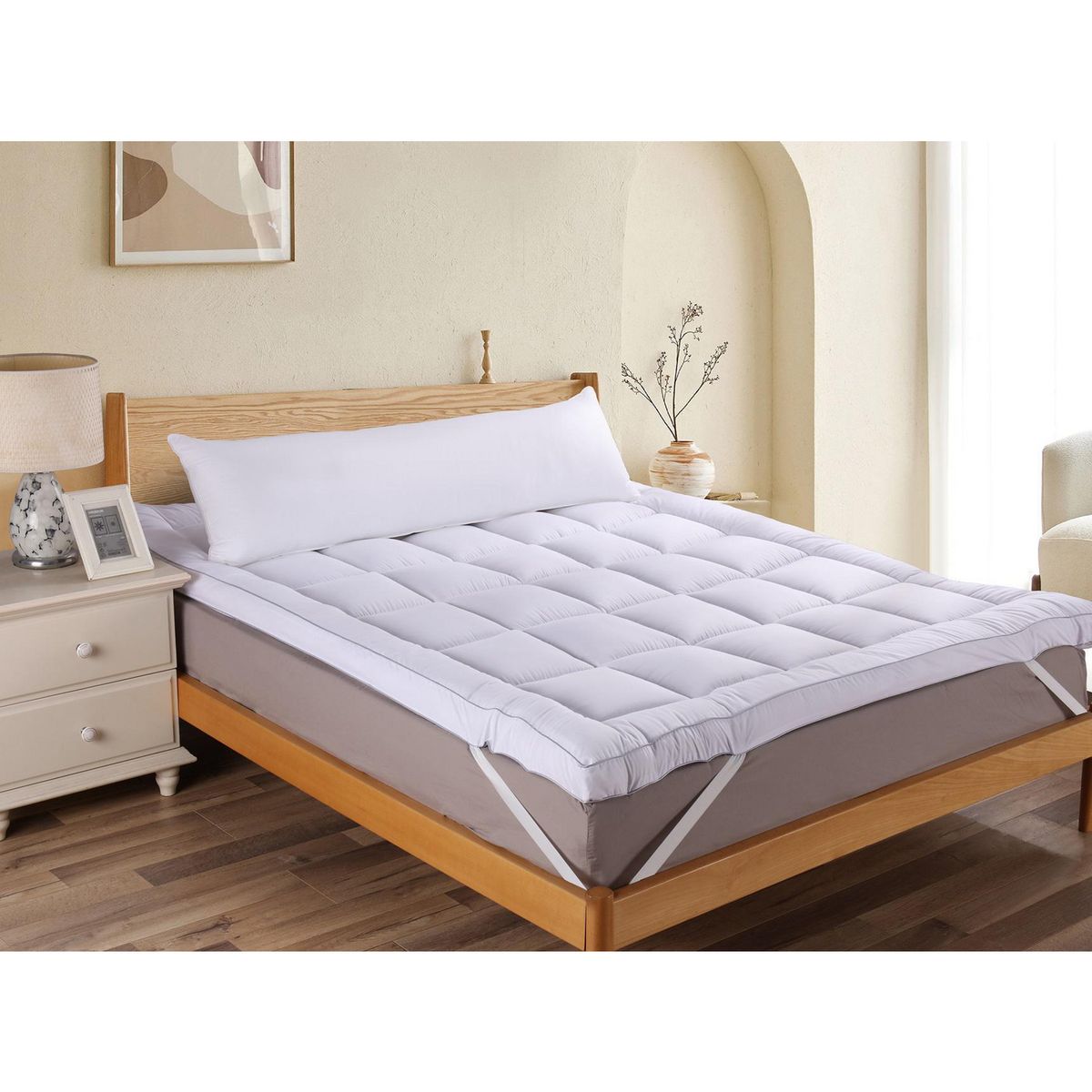 ILLUSIONS - Cubrecolchón 1 plaza Blanco