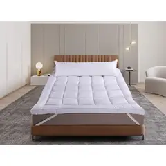 ILLUSIONS - Cubrecolchón 1.5 plazas Blanco