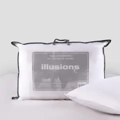 ILLUSIONS - Pack Almohada de Plumas de ganso para Dormir 50x70 cm