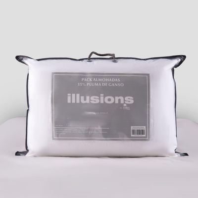 Imagen 2 del producto Pack Almohada de Plumas de ganso para Dormir 50x70 cm