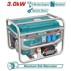 TOTAL TOOLS - Generador a Gasolina Partida Eléctrica 3 kW 15 l