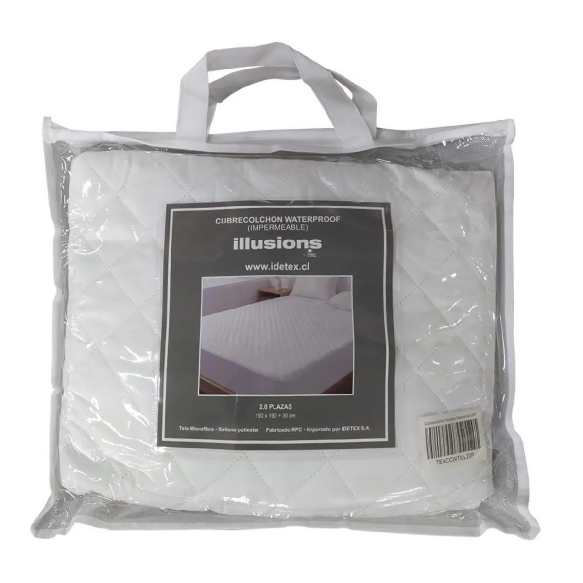 ILLUSIONS - Cubrecolchón 1 plaza Blanco