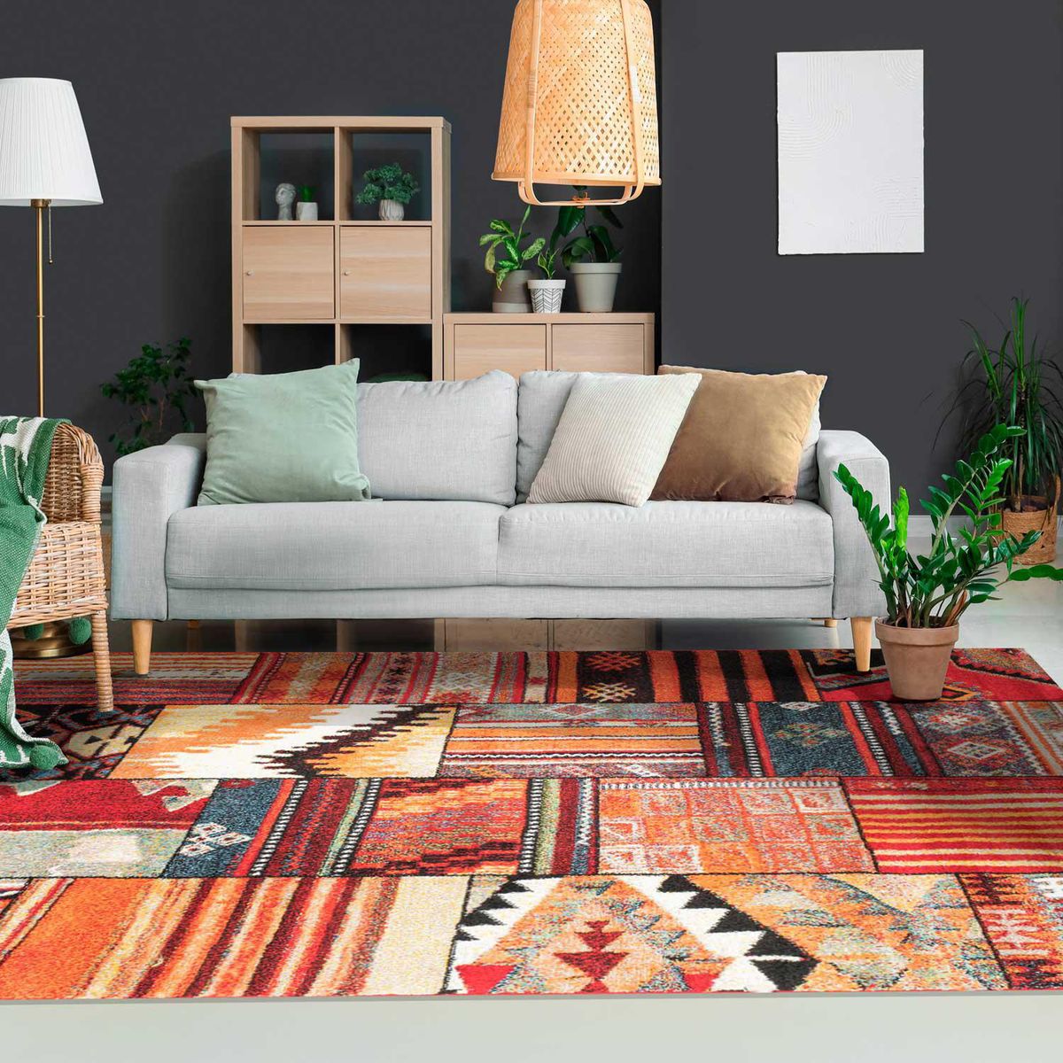 DIB - Alfombra Kelim Patch 160x230 cm Multi