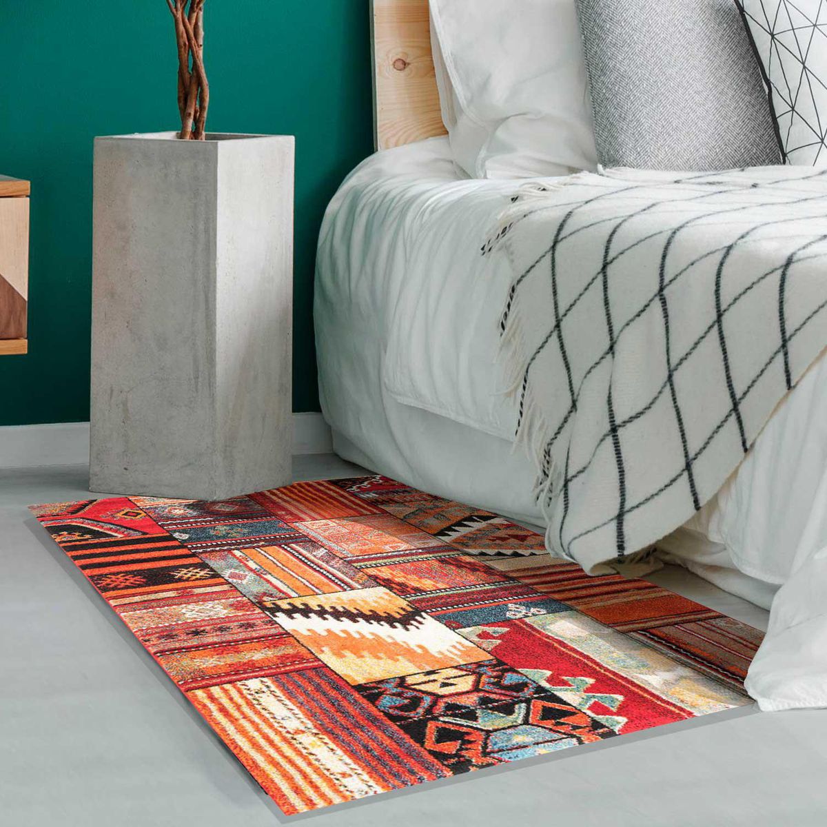 DIB - Alfombra Kelim Patch 80x150 cm Multi