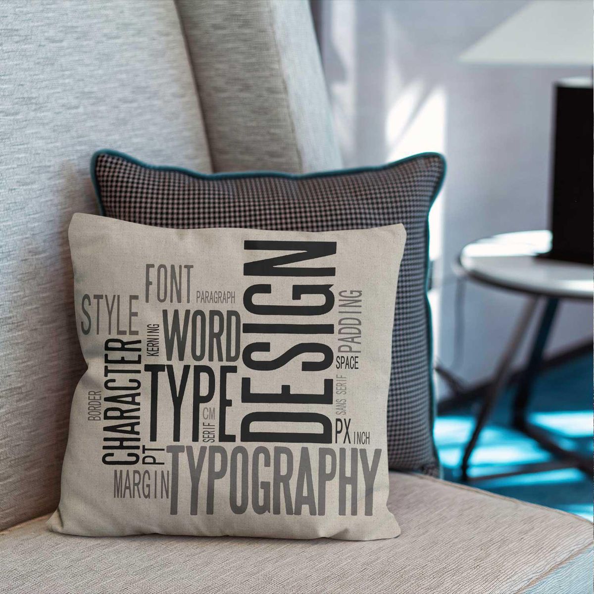 DIB - Cojín Lino Beige 45x45 cm