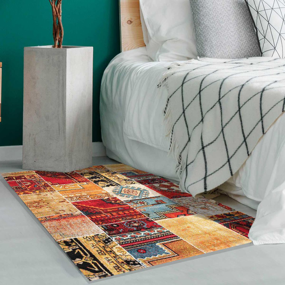 DIB - Alfombra Kelim Patch 80x150 cm Multi