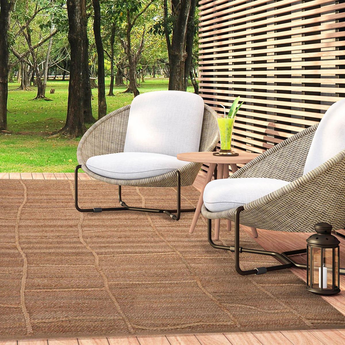 DIB - Alfombra Grande Jute Gold 190x290 cm Natural