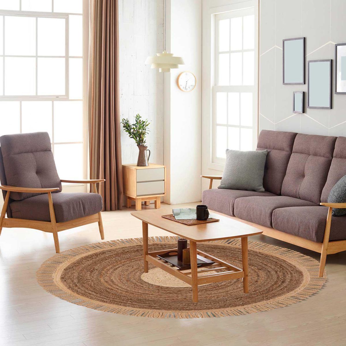 DIB - Alfombra Jute Round 150x150 cm Natural