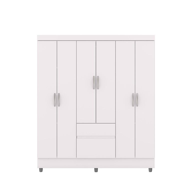 Closet 6 Puerta(s) 2 Cajón(es) 3 Repisa(s) 153x181x40 cm Blanco