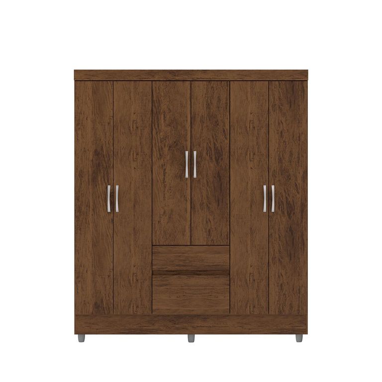 Closet 6 Puerta(s) 2 Cajón(es) 3 Repisa(s) 153x181x40 cm Café