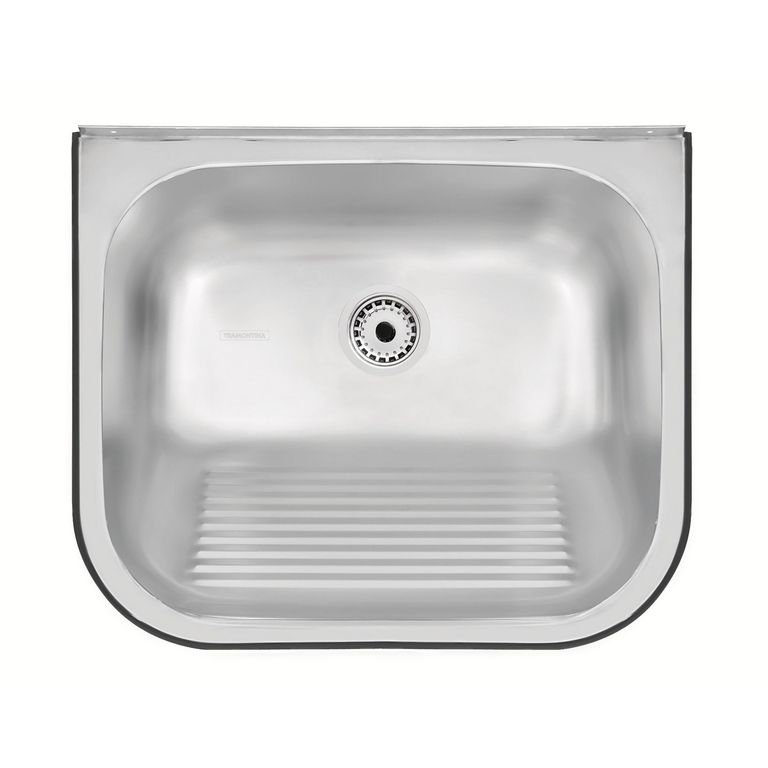 Lavarropa de Pared Forma Rectangular Acero Inoxidable 47x29x22.5 cm Gris