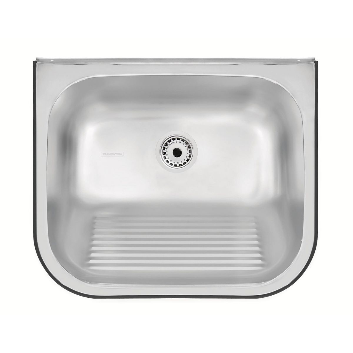 TRAMONTINA - Lavarropa de Pared Forma Rectangular Acero Inoxidable 47x29x22.5 cm Gris