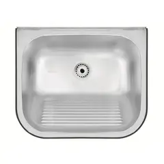 TRAMONTINA - Lavarropa de Pared Forma Rectangular Acero Inoxidable 47x29x22.5 cm Gris