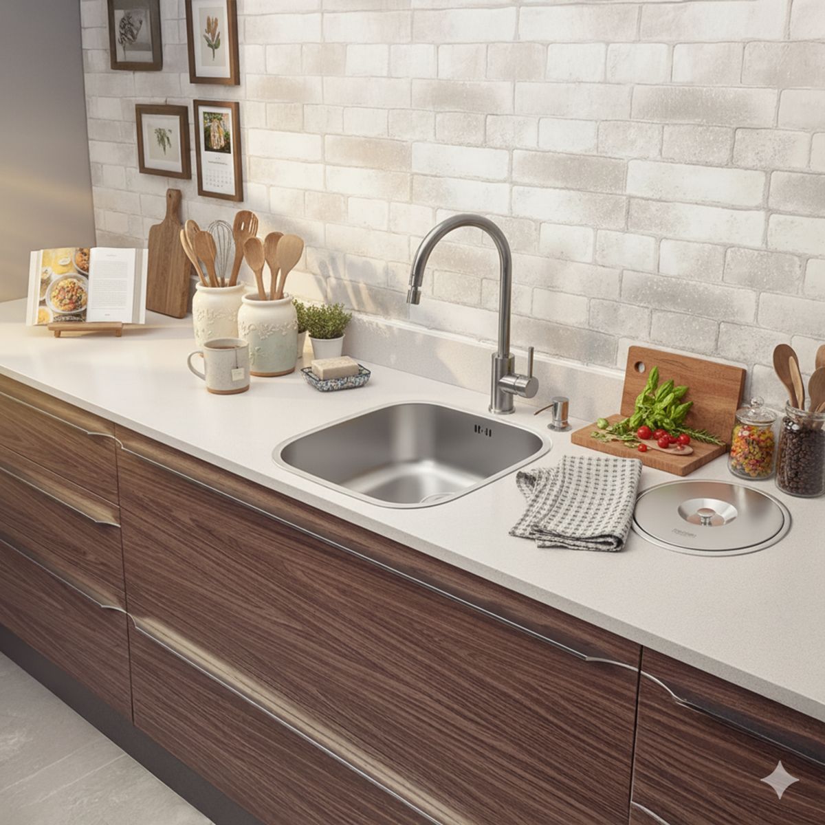 TRAMONTINA - Cubeta Rectangular 46.5x26.5x20 cm Acero inoxidable