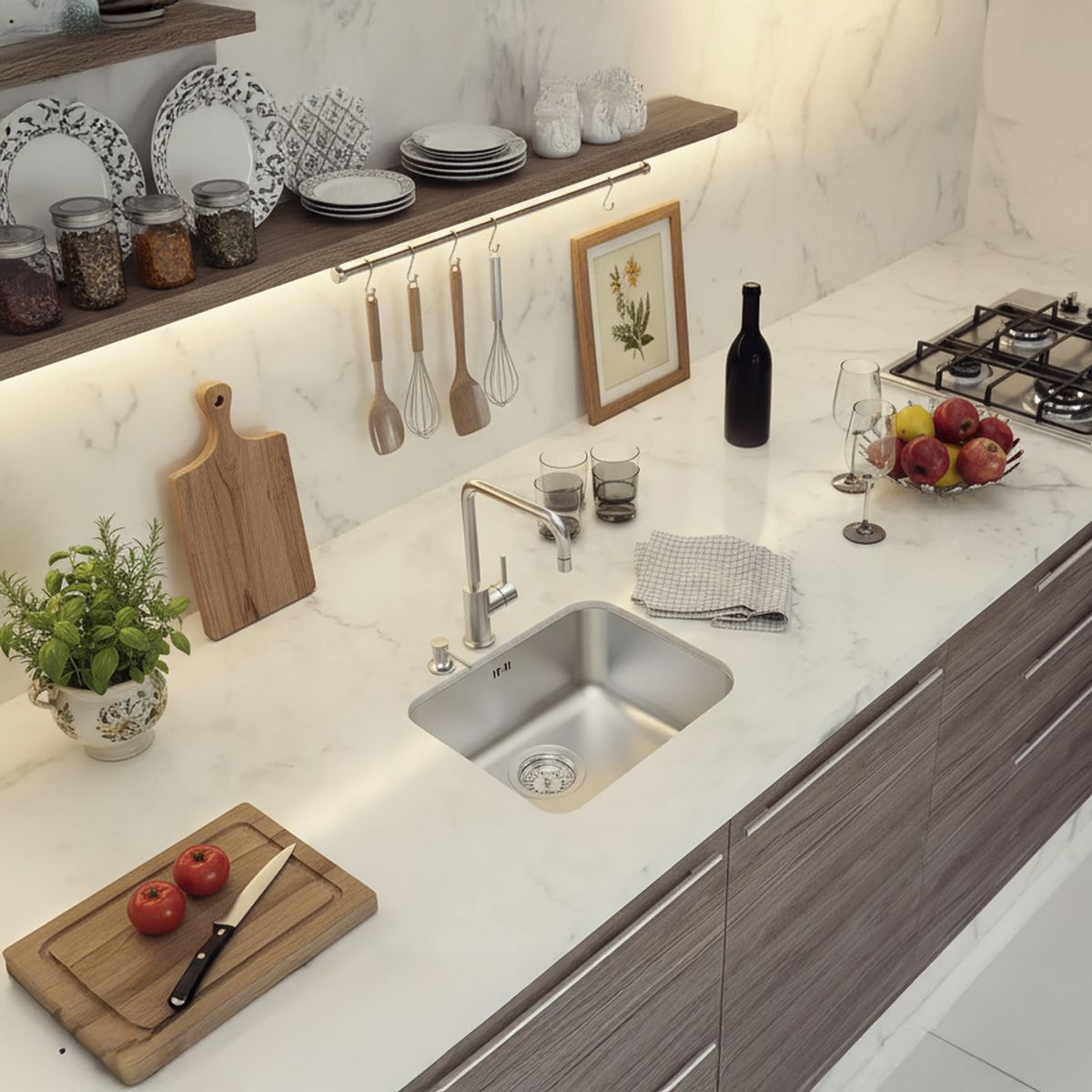 TRAMONTINA - Cubeta Dora 39x21x18.5 cm Acero inoxidable