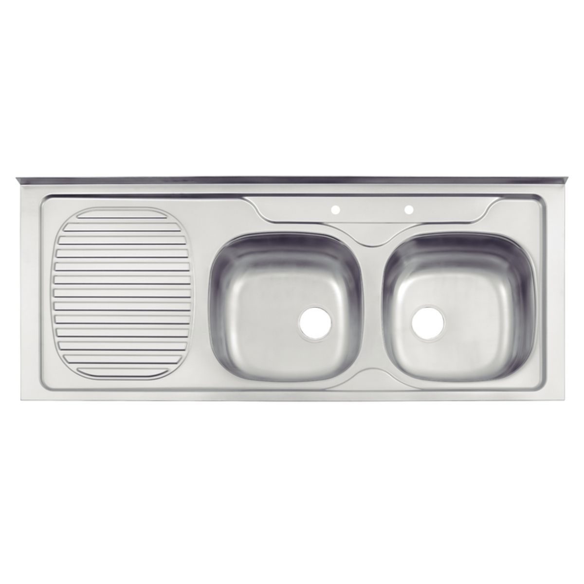 TRAMONTINA - Lavaplatos Sobreponer Secador Izquierdo 2 Cubeta(s) 120x15x50 cm Acero inoxidable