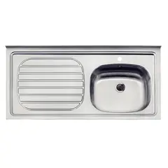 TRAMONTINA - Lavaplatos Sobreponer Secador Izquierdo 1 Cubeta(s) 52x19x13 cm Acero inoxidable