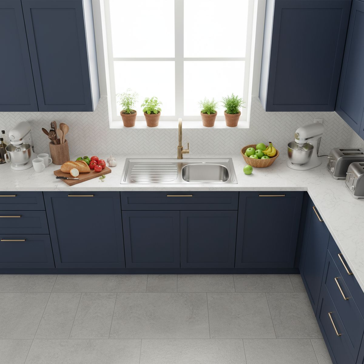 TRAMONTINA - Lavaplatos Sobreponer Secador Izquierdo 1 Cubeta(s) 52x19x13 cm Acero inoxidable