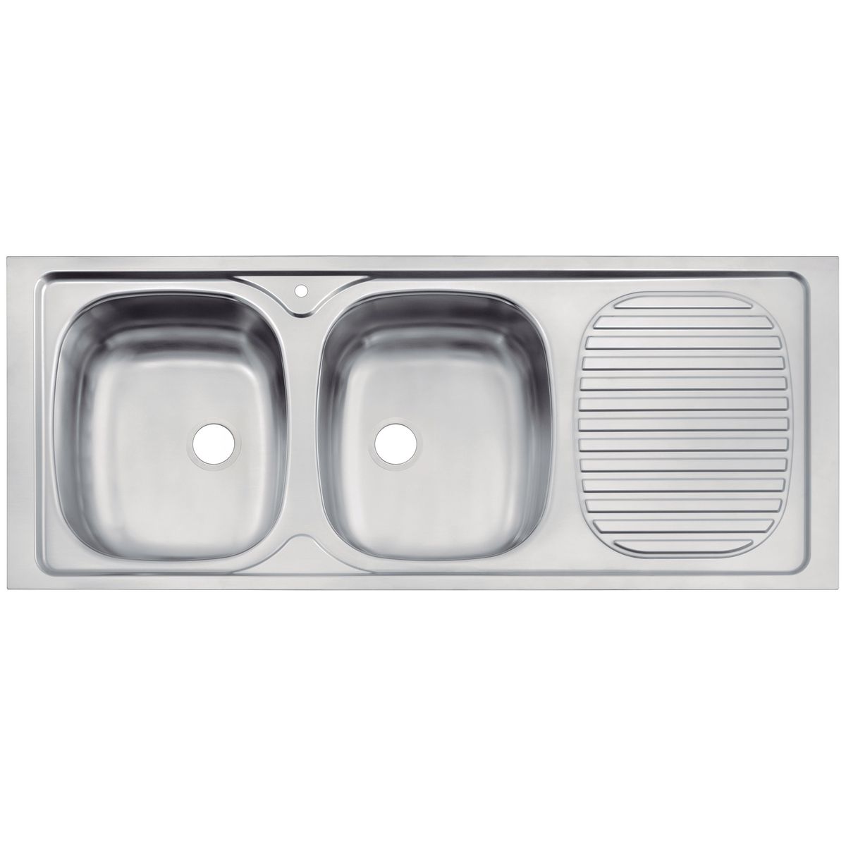 TRAMONTINA - Lavaplatos Sobreponer Secador Derecho 2 Cubeta(s) 50x15x120 cm Acero inoxidable