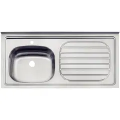 TRAMONTINA - Lavaplatos Sobreponer Secador Derecho 1 Cubeta(s) 52x19x13 cm Acero inoxidable