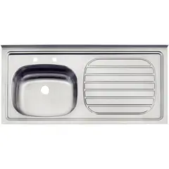 TRAMONTINA - Lavaplatos Sobreponer Secador Derecho 1 Cubeta(s) 52x19x13 cm Acero inoxidable