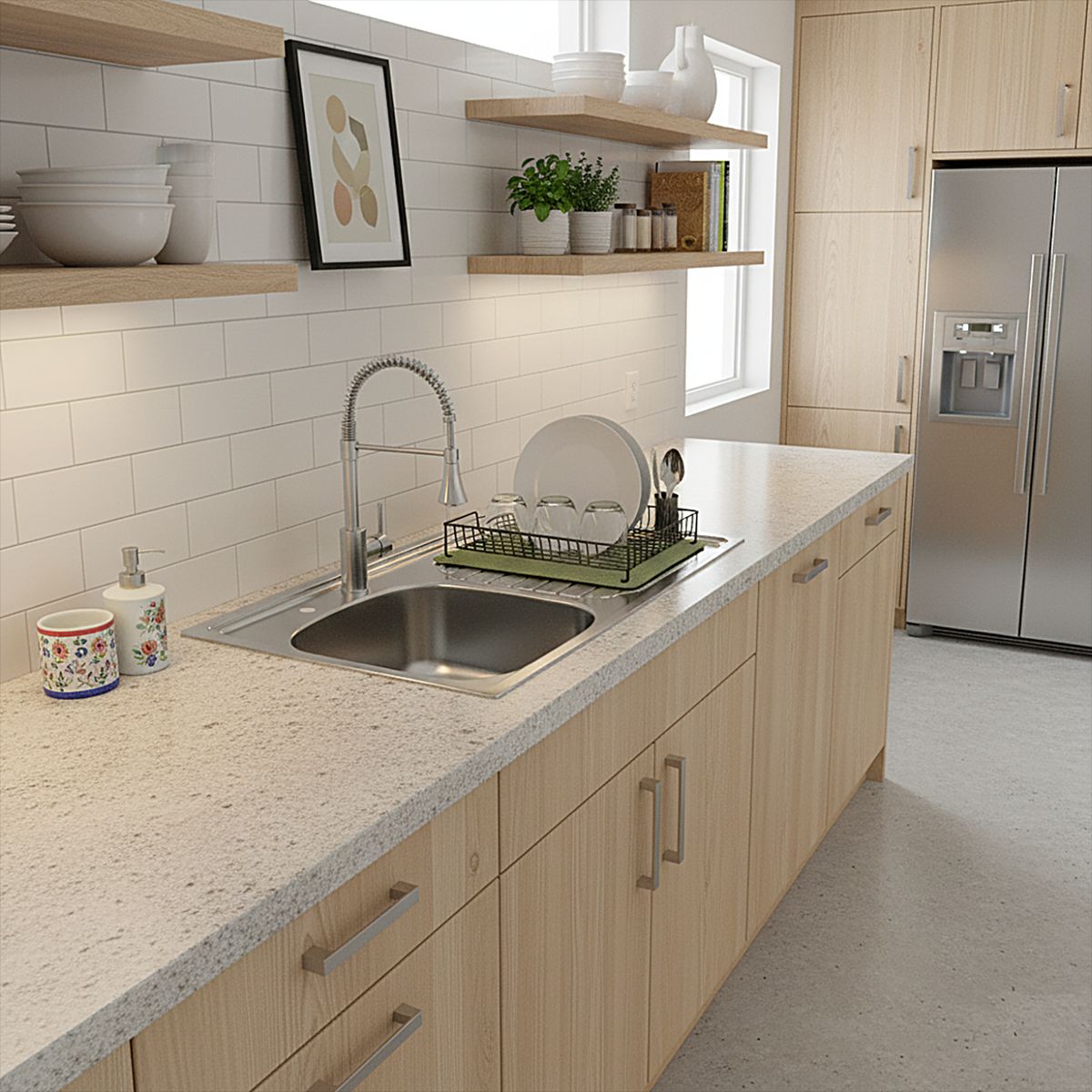 TRAMONTINA - Lavaplatos Sobreponer Secador Derecho 1 Cubeta(s) 52x19x13 cm Acero inoxidable