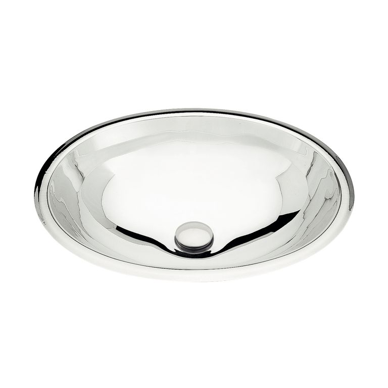 Cubeta Vanitorio Oval 38x15.5x15 cm Acero inoxidable