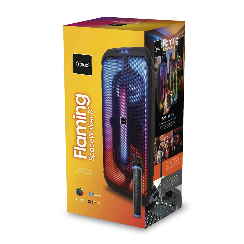 Parlante Flaming Spacewalker 8"x2 Micrófono Inalámbrico, foto 4