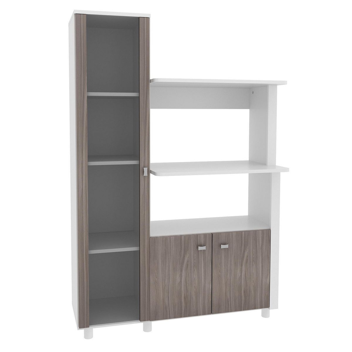 TECNOMOBILI - Mueble de cocina 96,2x41,8x142,5 blanco/carvalho