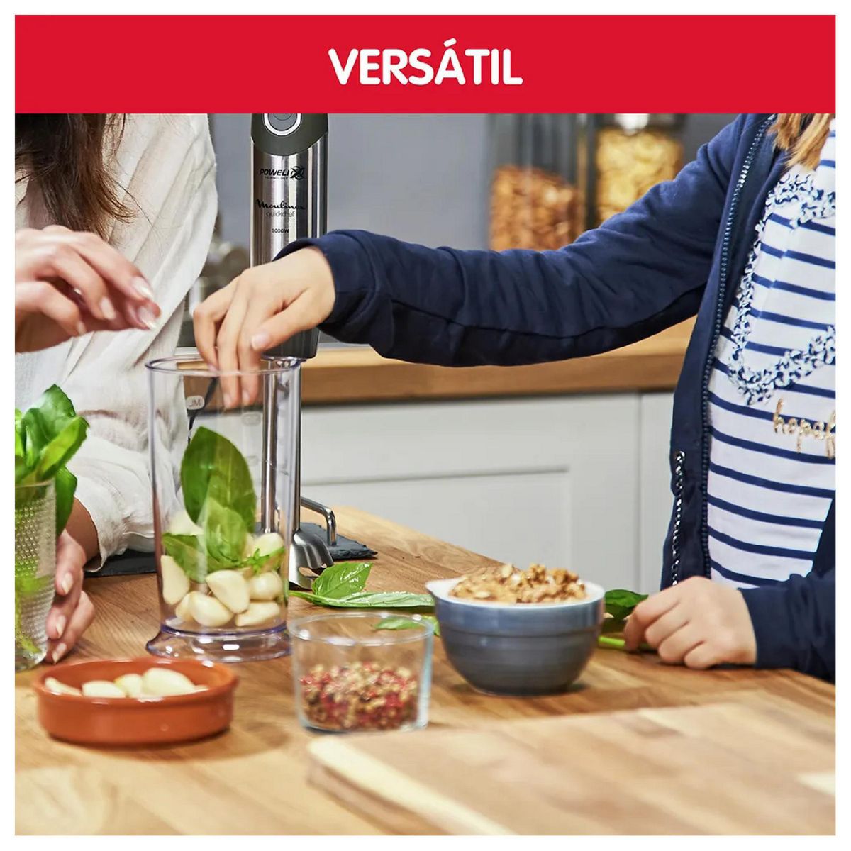 MOULINEX - Batidora 0.8 Litros Plateado DD655810