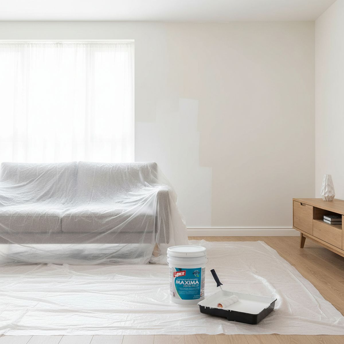 LANCO - Esmalte Agua Satin Maxima Zero Plus Stainguard Tineta 4 galón(es) Satinado Blanco